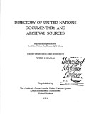 Book cover for Directory of United Nations Documentary and Archival Sources