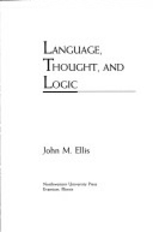 Cover of Language, Thought, and Logic