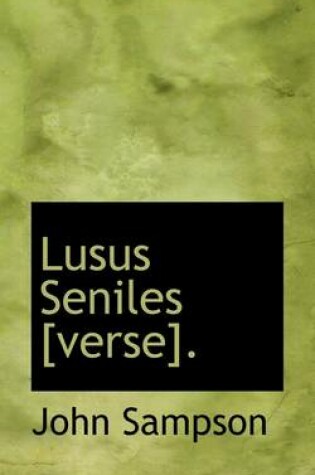 Cover of Lusus Seniles [Verse].