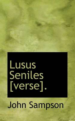 Book cover for Lusus Seniles [Verse].