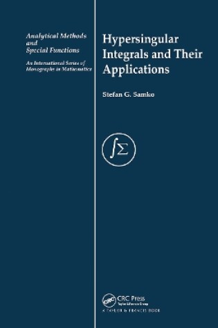 Cover of Hypersingular Integrals and Their Applications