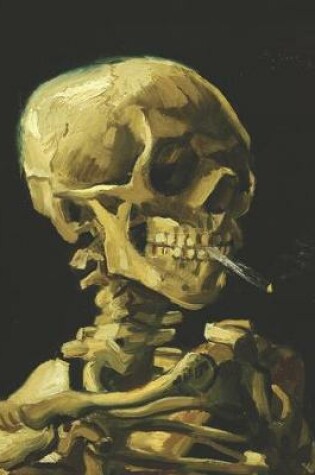 Cover of Skull of a Skeleton with a Burning Cigarette Black Paper Notebook