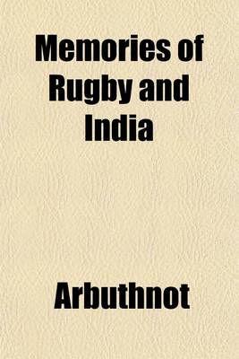 Book cover for Memories of Rugby and India