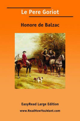 Cover of Le Pere Goriot