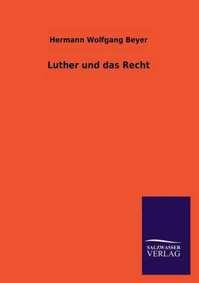 Book cover for Luther Und Das Recht