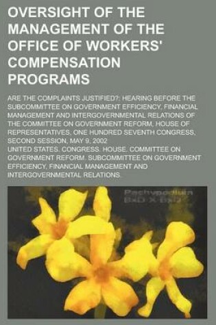 Cover of Oversight of the Management of the Office of Workers' Compensation Programs
