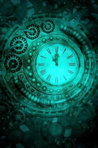 Cover of Steampunk Clock Sci-Fi Notebook