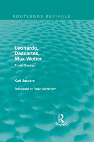Cover of Leonardo, Descartes, Max Weber
