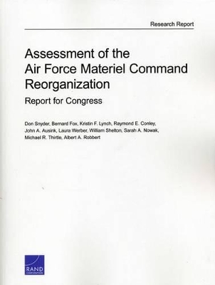 Book cover for Assessment of the Air Force Material Command Reorganization