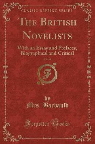 Cover of The British Novelists, Vol. 40