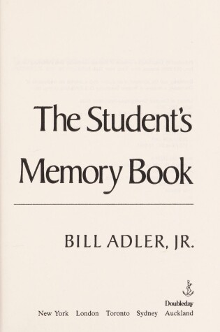 Cover of The Student's Memory Book