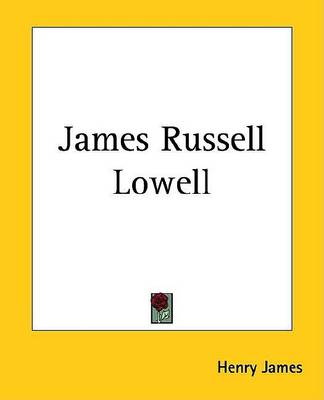 Book cover for James Russell Lowell