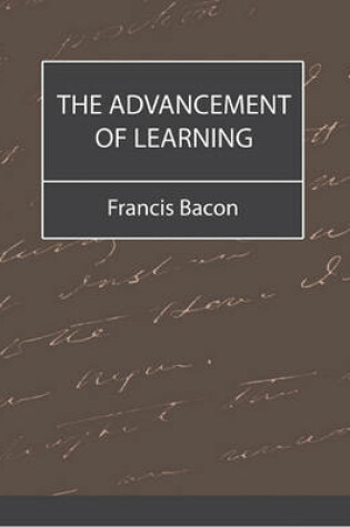 Cover of The Advanement of Learning