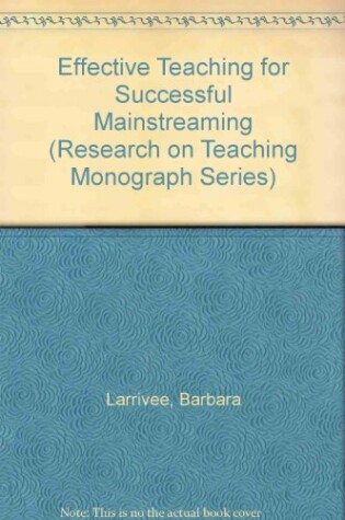 Cover of Effective Teaching for Successful Mainstreaming