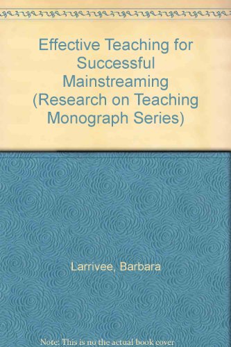 Cover of Effective Teaching for Successful Mainstreaming