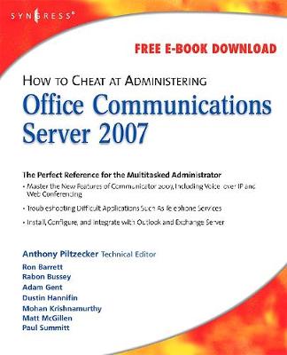 Book cover for How to Cheat at Administering Office Communications Server 2007