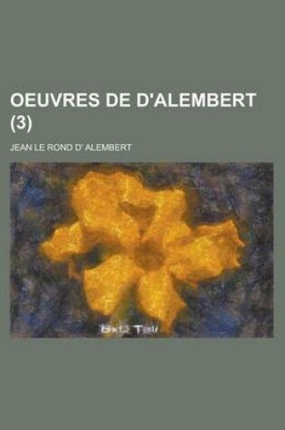 Cover of Oeuvres de D'Alembert (3)