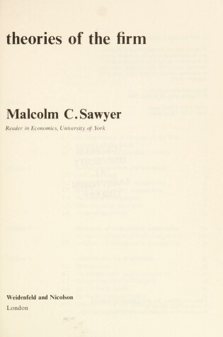 Cover of Theories of the Firm