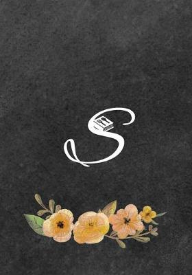 Book cover for Initial Monogram Letter S on Chalkboard