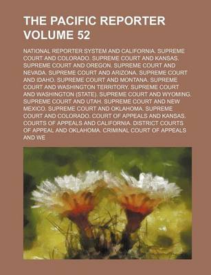Book cover for The Pacific Reporter Volume 52