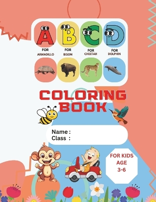 Book cover for ABCD Alphabet Coloring Book For Kids