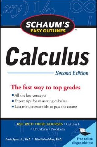 Cover of Schaum's Easy Outline of Calculus, Second Edition