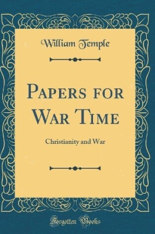 Cover of Papers for War Time