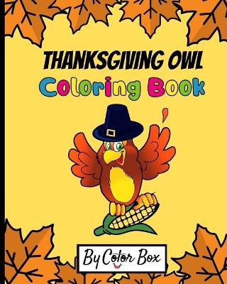 Book cover for Thanksgiving Owl Coloring Book