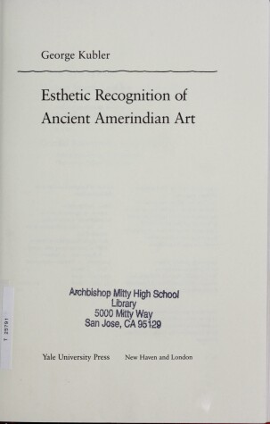 Cover of Aesthetic Recognition of Ancient Amerindian Art