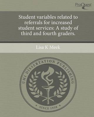 Book cover for Student Variables Related to Referrals for Increased Student Services