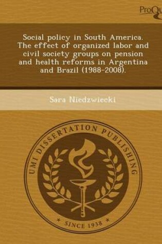 Cover of Social Policy in South America