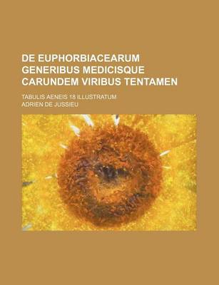 Book cover for de Euphorbiacearum Generibus Medicisque Carundem Viribus Tentamen; Tabulis Aeneis 18 Illustratum