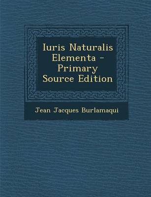 Book cover for Iuris Naturalis Elementa