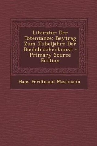 Cover of Literatur Der Totentanze
