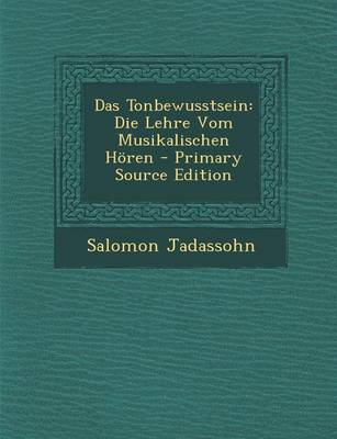 Book cover for Das Tonbewusstsein