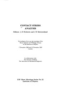 Book cover for Contact Stress Analysis