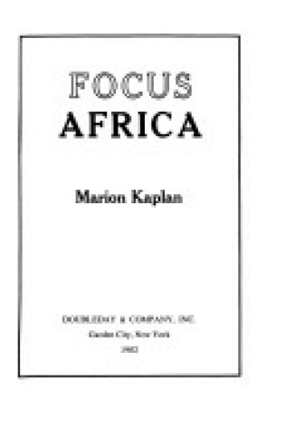 Cover of Focus Africa