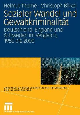 Book cover for Sozialer Wandel und Gewaltkriminalität