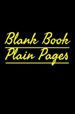 Cover of Blank Book Plain Pages