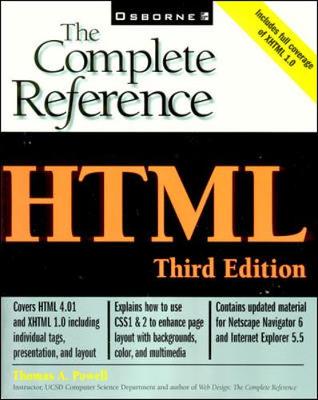 Cover of HTML: The Complete Reference