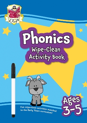 Book cover for New Phonics Wipe-Clean Activity Book for Ages 3-5 (with pen)