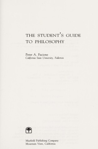 Cover of The Student's Guide to Philosophy