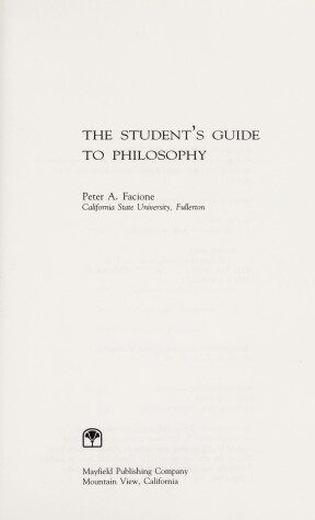 Book cover for The Student's Guide to Philosophy