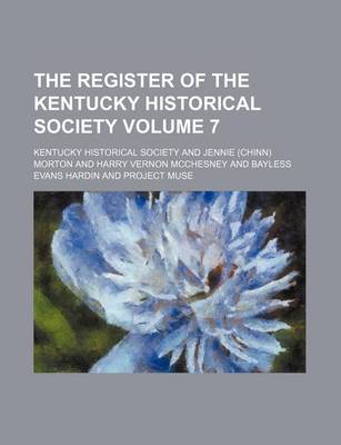 Book cover for The Register of the Kentucky Historical Society Volume 7