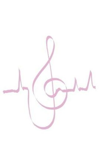 Cover of Music Clef Heartbeats - music book, music lines, notebook, notepad, 120 pages, souvenir gift book, also suitable as a decoration for birthday or christmas
