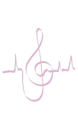 Book cover for Music Clef Heartbeats - music book, music lines, notebook, notepad, 120 pages, souvenir gift book, also suitable as a decoration for birthday or christmas