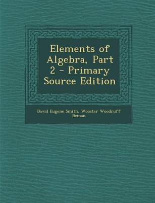 Book cover for Elements of Algebra, Part 2