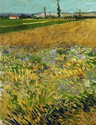 Book cover for Wheatfield, Vincent Van Gogh. Ruled Journal