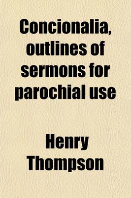 Book cover for Concionalia, Outlines of Sermons for Parochial Use