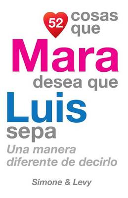 Book cover for 52 Cosas Que Mara Desea Que Luis Sepa